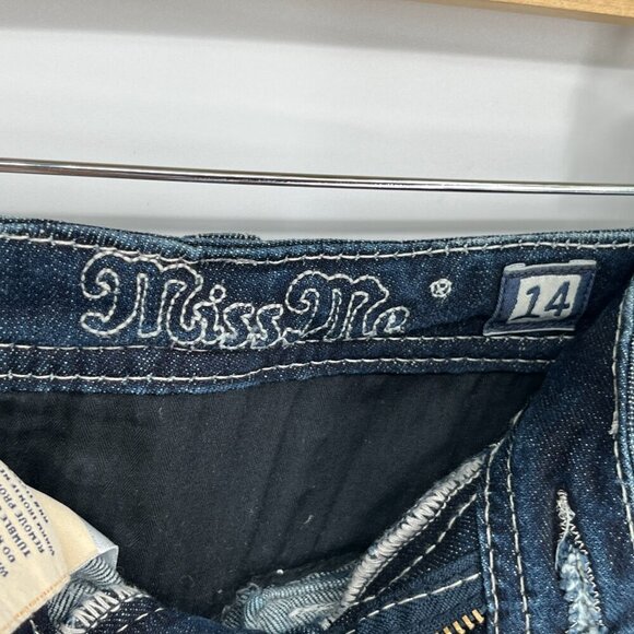 Miss Me Jeans Girls Size 14 Lots of Bling & Stretch Capri - Picture 5 of 7